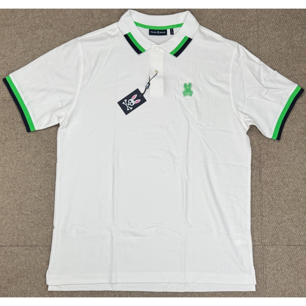 Psycho Bunny Men's Button Up Short Sleeve Pisani Pique Fashion Polo Size 1XLT